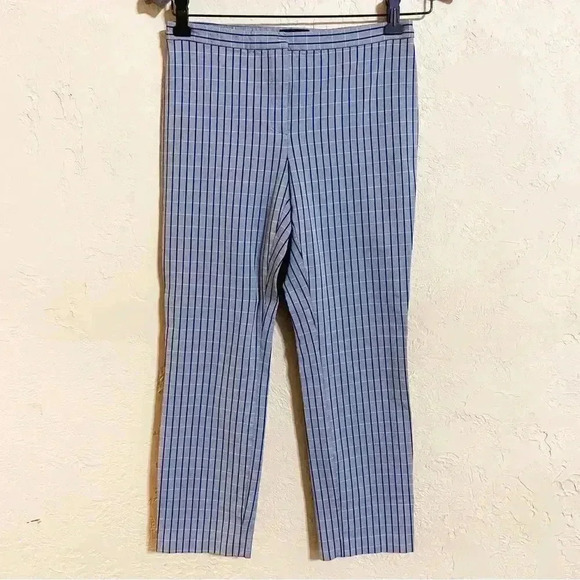 Theory Skinny Cropped Check Pants - Picture 2 of 4